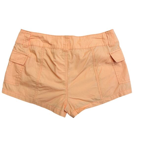 Sincerely Jules Cargo Shorts WMNS 5/27 Orange Mid Rise Two Button Zip Fly Cotton - Picture 3 of 6